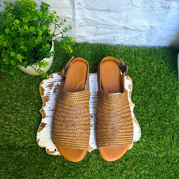 PAUL GREEN Helena espadrille sandals size 7.5 US Color Cuoio Sisal Woven leather - Picture 14 of 15